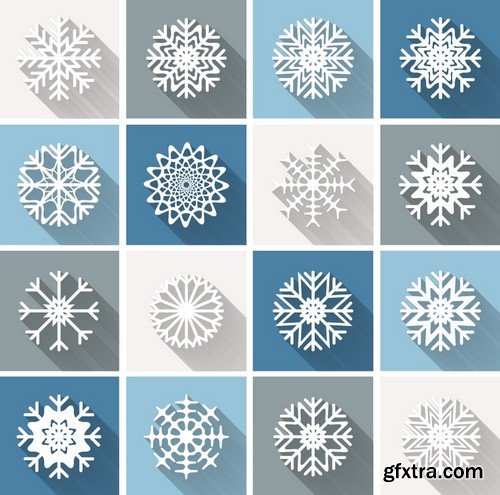 Stock Vectors - Snowflakes, 25xEPS