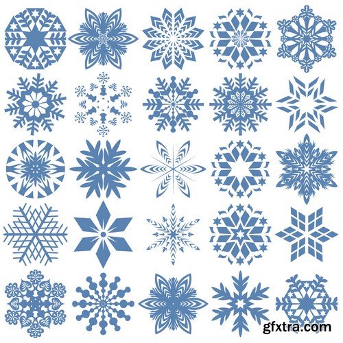 Stock Vectors - Snowflakes, 25xEPS