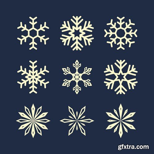 Stock Vectors - Snowflakes, 25xEPS