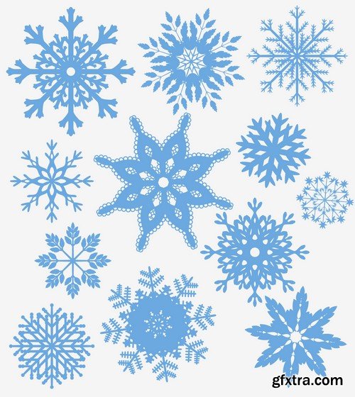 Stock Vectors - Snowflakes, 25xEPS