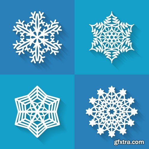 Stock Vectors - Snowflakes, 25xEPS