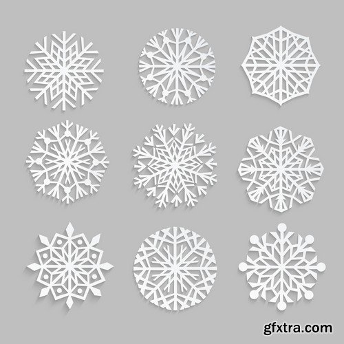 Stock Vectors - Snowflakes, 25xEPS