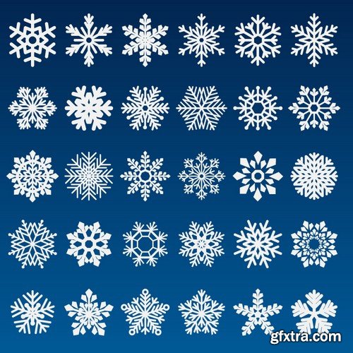 Stock Vectors - Snowflakes, 25xEPS