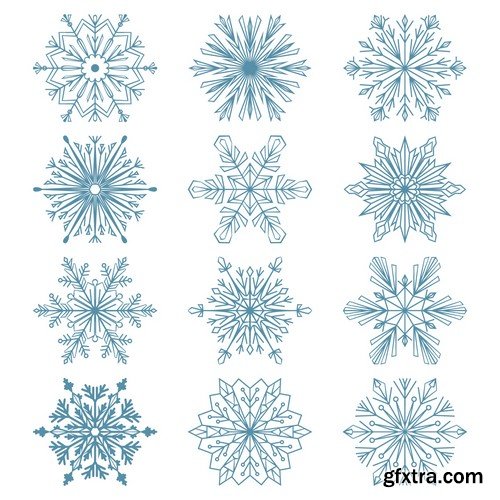 Stock Vectors - Snowflakes, 25xEPS