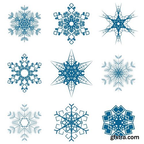 Stock Vectors - Snowflakes, 25xEPS