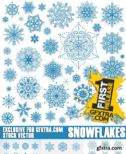 Stock Vectors - Snowflakes, 25xEPS