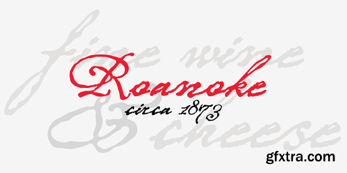 P22 Roanoke Script Font Family $25