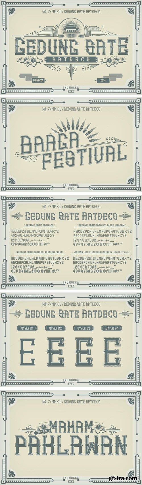 Artdeco Font Family - 4 Fonts $20