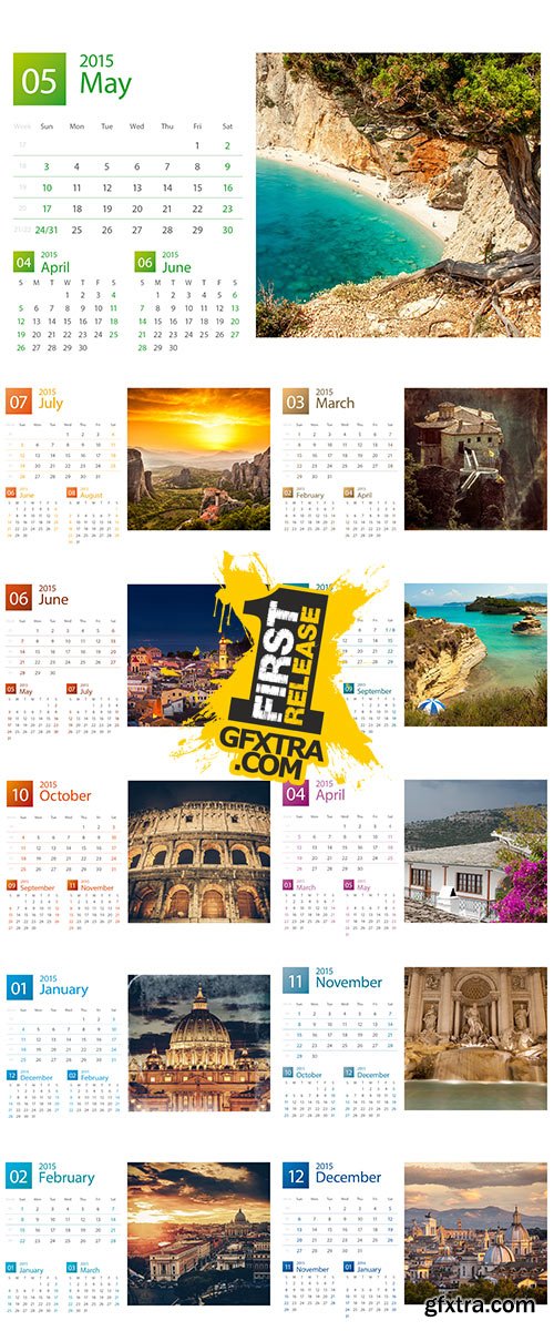 Stock Photo Desk Calendar 2015