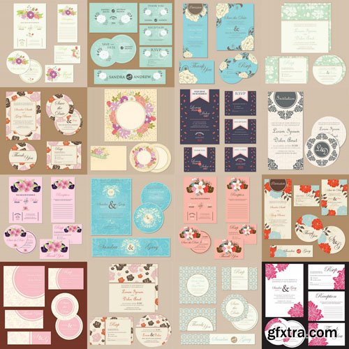 Wedding Cards Collection #2 - 25 Vector