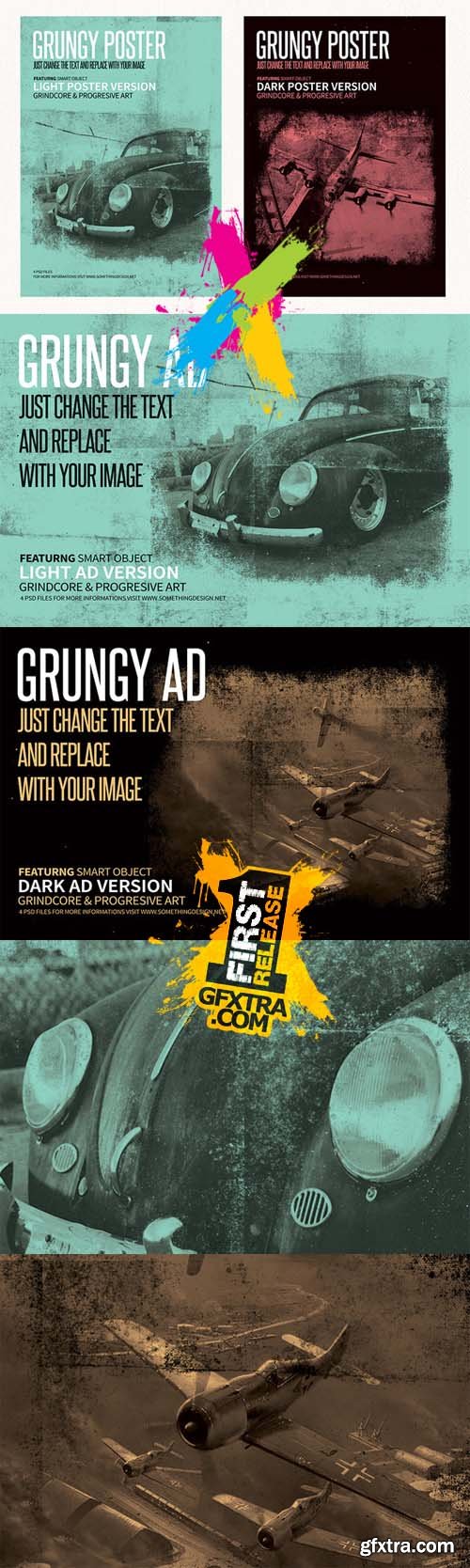 Grungy Posters and Ads