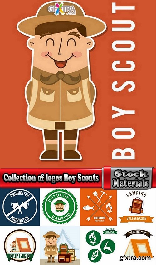 Collection of logos Boy Scouts 25 Eps