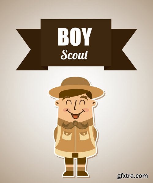 Collection of logos Boy Scouts 25 Eps