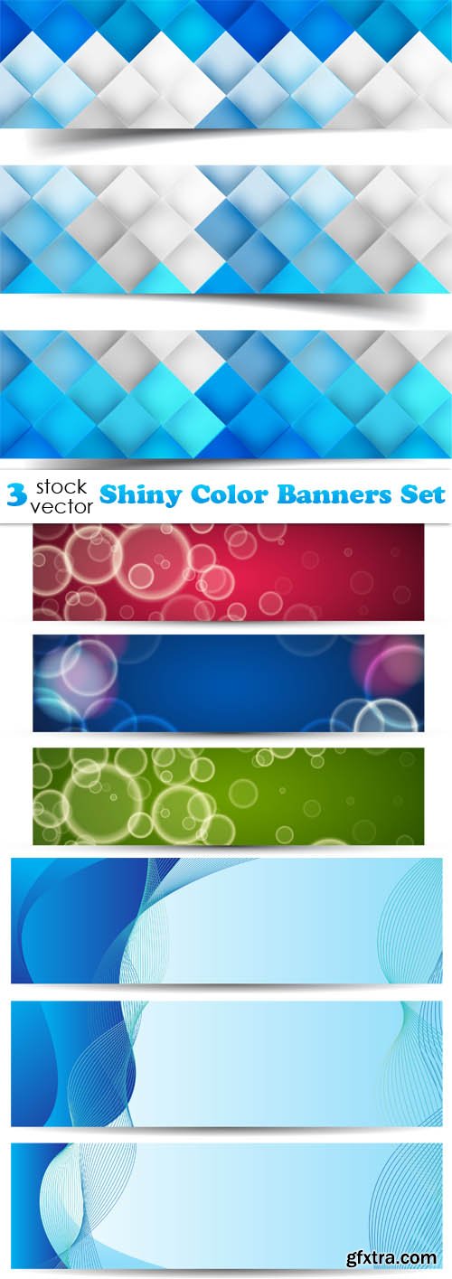 Vectors - Shiny Color Banners Set