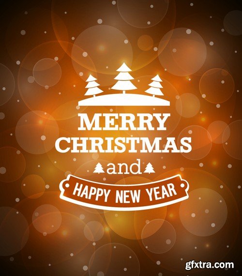 Stock Vectors - Merry Christmas Background 7, 25xEPS