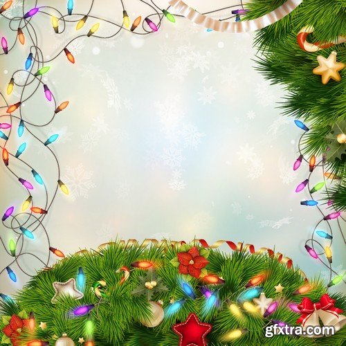 Stock Vectors - Merry Christmas Background 7, 25xEPS