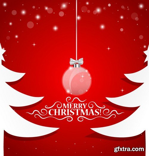 Stock Vectors - Merry Christmas Background 7, 25xEPS