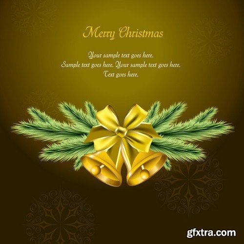 Stock Vectors - Merry Christmas Background 7, 25xEPS