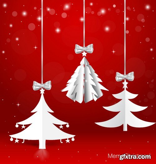 Stock Vectors - Merry Christmas Background 7, 25xEPS