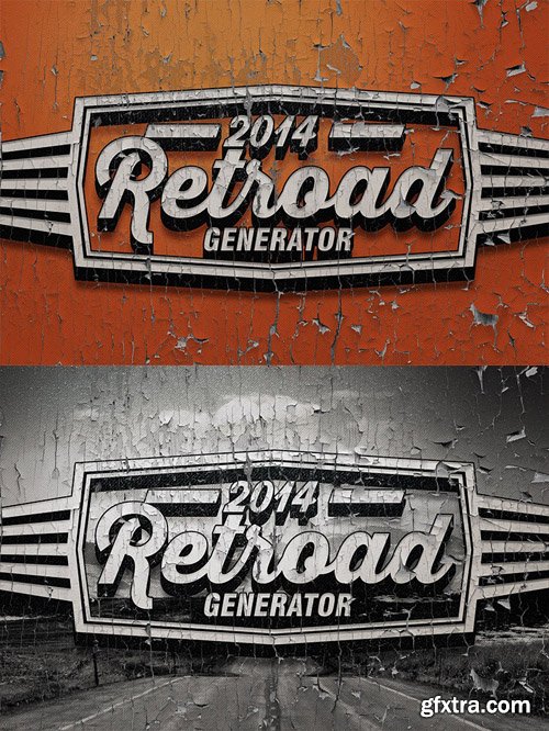 Retro/Vintage Ad Generator PSD Template