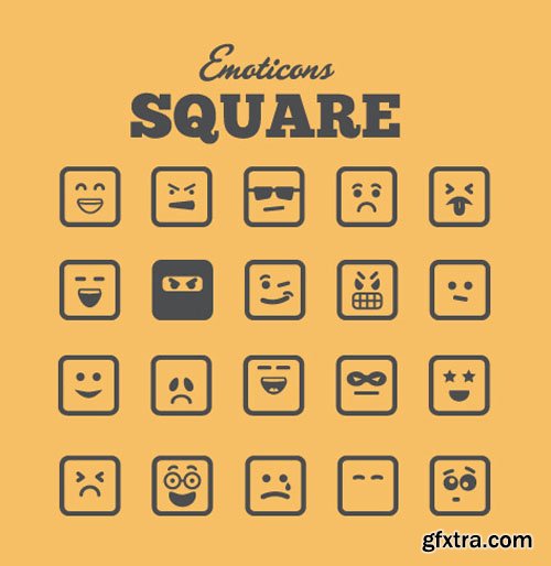 Square Vector Emoticons Vol 2