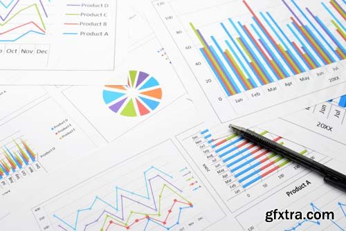 Stock Market Charts - 25x JPEGs