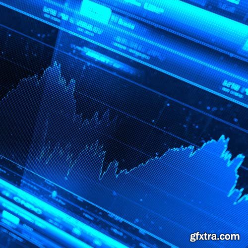 Stock Market Charts - 25x JPEGs