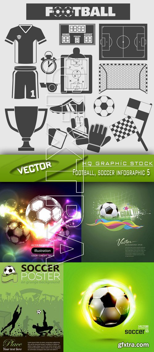 Stock Vector - Football, soccer infographic 5