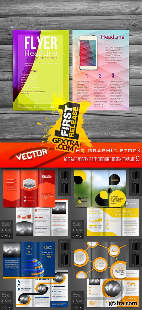 Stock Vector - Abstract modern flyer brochure design template 50