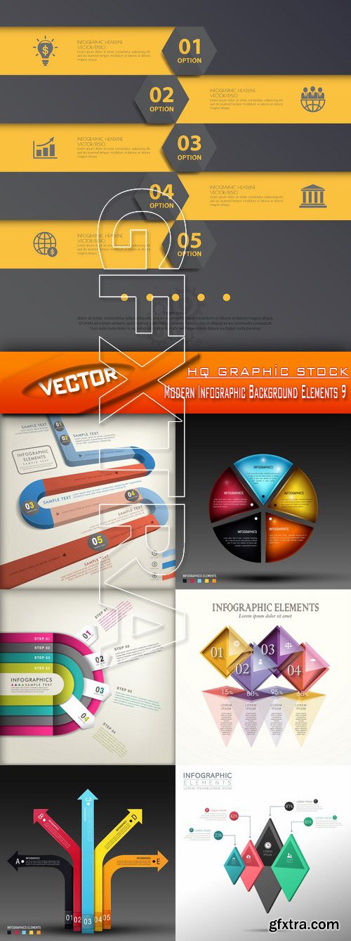 Stock Vector - Modern Infographic Background Elements 9