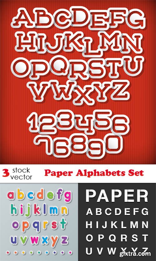 Vectors - Paper Alphabets Set