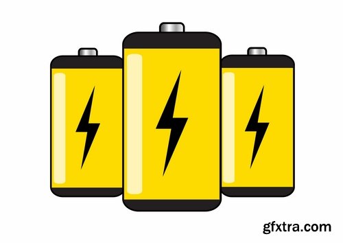 Collection of vector images of energy 25 Eps