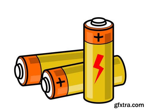 Collection of vector images of energy 25 Eps