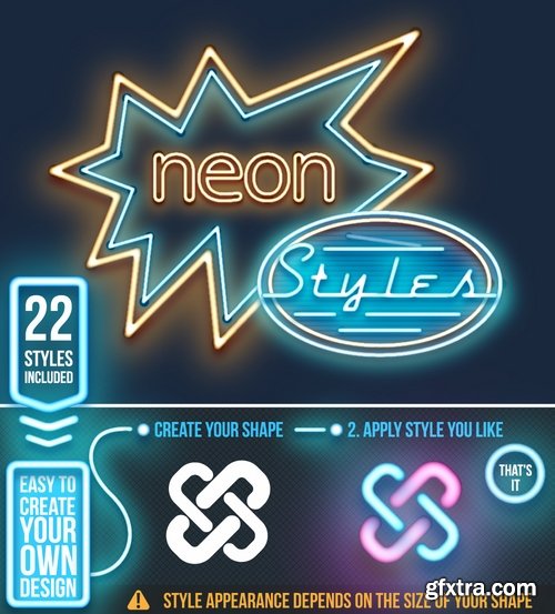 Collection of neon signs vector picture 25 Eps