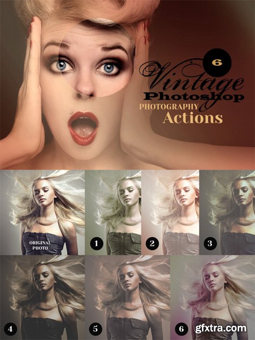 6 Vintage Photoshop Photo Actions