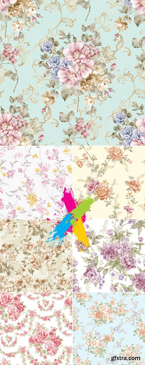 Stock Photo - Color Floral Patterns