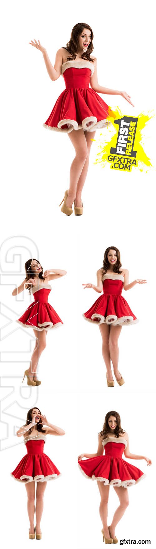 Stock Photos - Sexy Girl Wearing Santa Claus Clothes