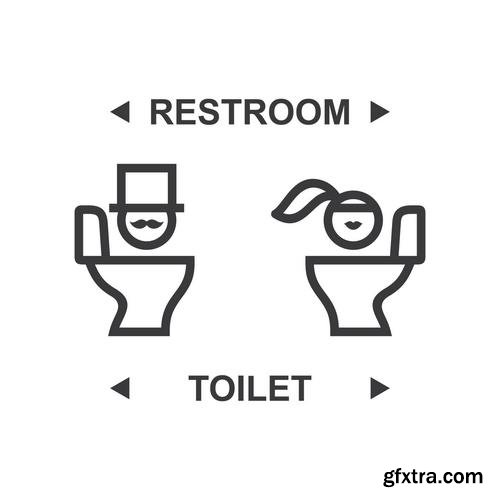 Vector - Toilet Sign