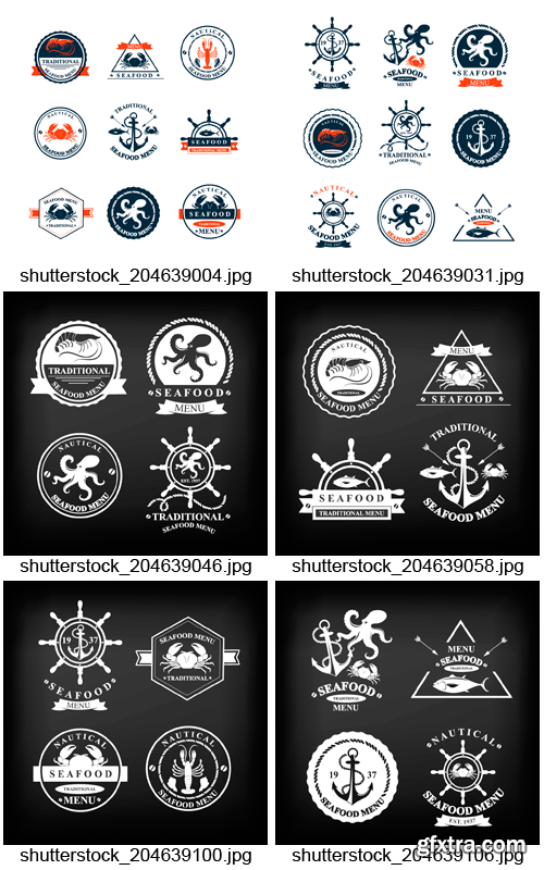 Amazing SS - Seafood Logos, 25xEPS