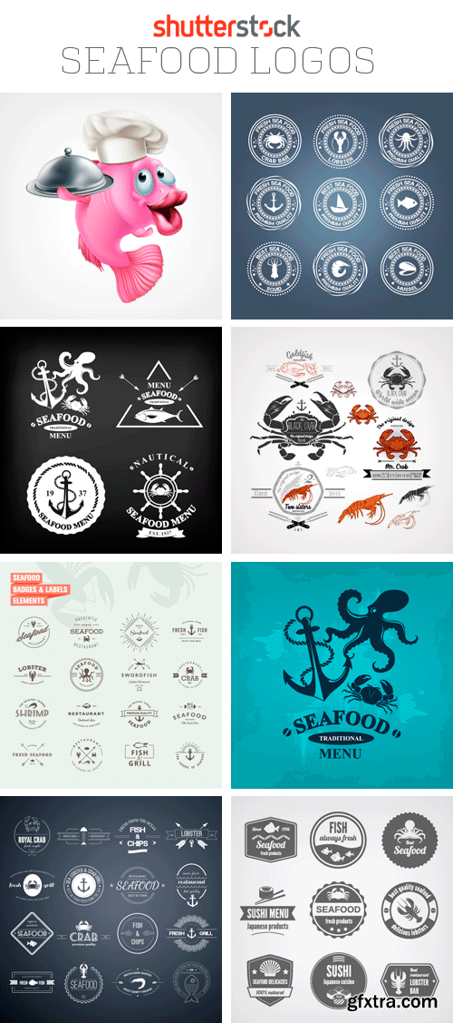 Amazing SS - Seafood Logos, 25xEPS