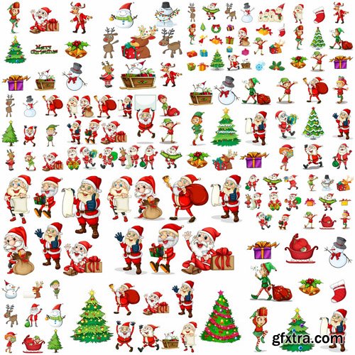 Illustration Christmas Character - 25 Vector