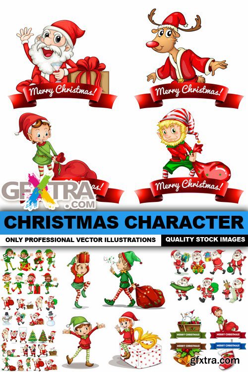 Illustration Christmas Character - 25 Vector