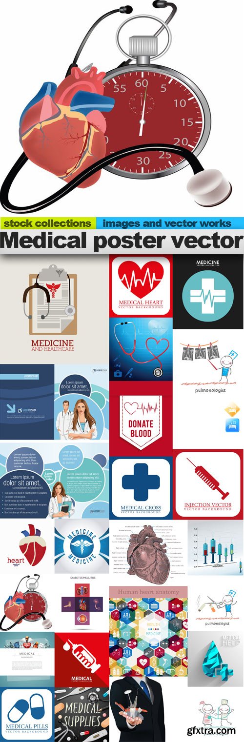 Medical poster vector,25 x EPS