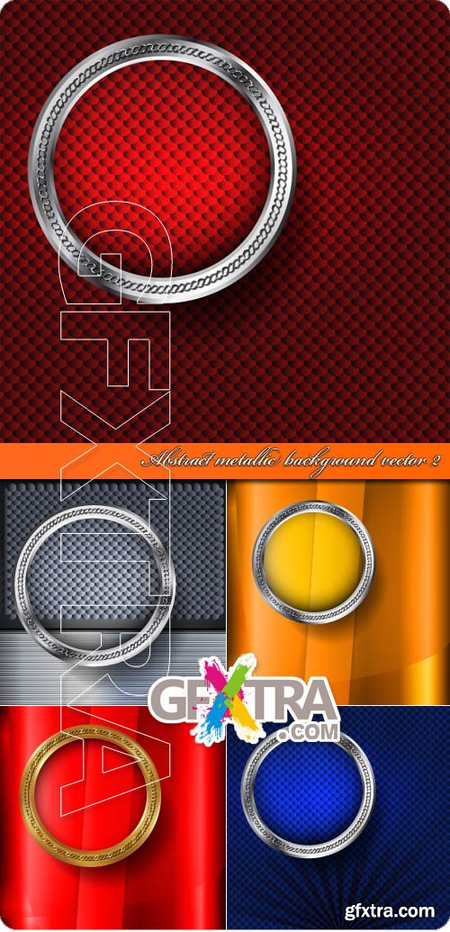 Abstract metallic background vector 2