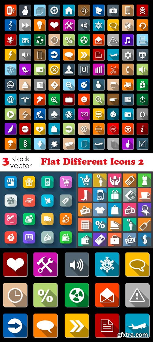 Vectors - Flat Different Icons 2