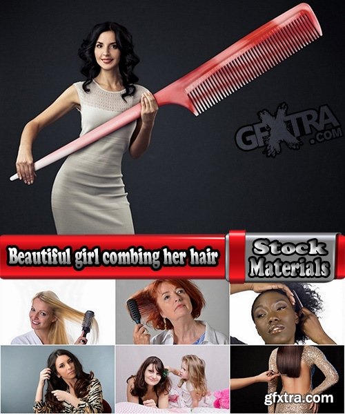 Beautiful girl combing her hair 25 HQ Jpeg