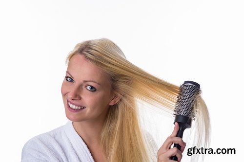 Beautiful girl combing her hair 25 HQ Jpeg