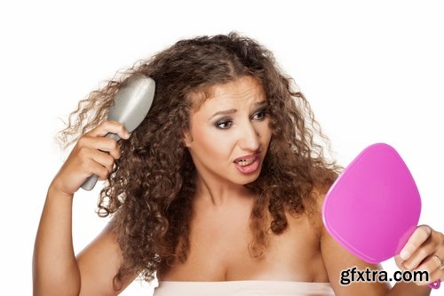 Beautiful girl combing her hair 25 HQ Jpeg