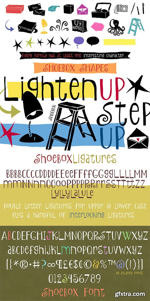 Shoebox Font Family 2 Fonts $28