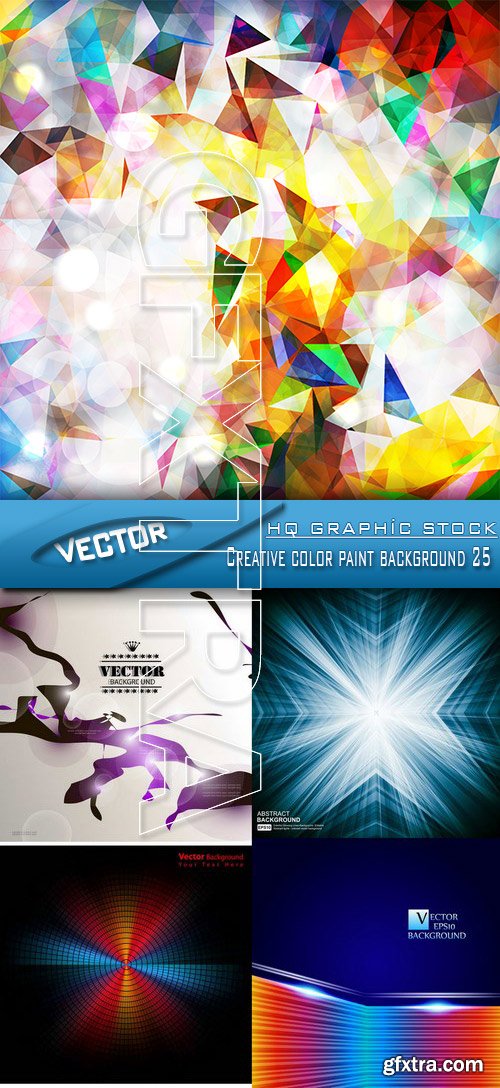 Stock Vector - Creative color paint background 25